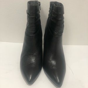 Black leather boots